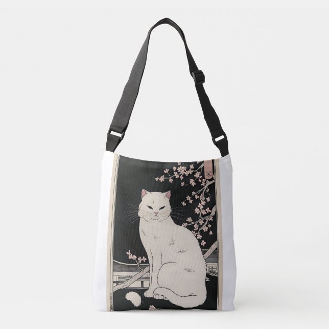 Bolsa Ajustável Arte de gatos ukiyo e cat (Frente)