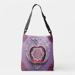Bolsa Ajustável Arte de IA com Renda de Maçã Prata