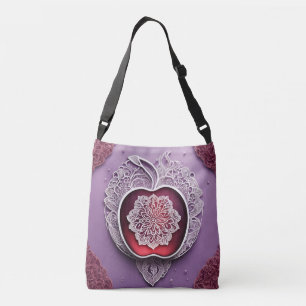 Bolsa Ajustável Arte de IA com Renda de Maçã Prata