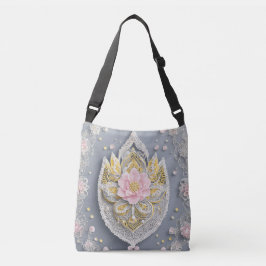 Bolsa Ajustável Arte de IA Grey Glass Lace