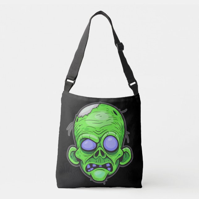 Bolsa Ajustável Arte de Ilustração de Cabeça Zombie (Frente)