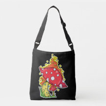 Arte de Ilustração Psicodélica Flaming de Cogumelo