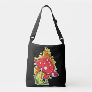 Bolsa Ajustável Arte de Ilustração Psicodélica Flaming de Cogumelo