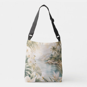Bolsa Ajustável Arte de Parede Aquarela Tropical de Luxo Costeira