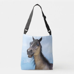 Bolsa Ajustável Arte de retrato de cavalo com sorriso engraçado