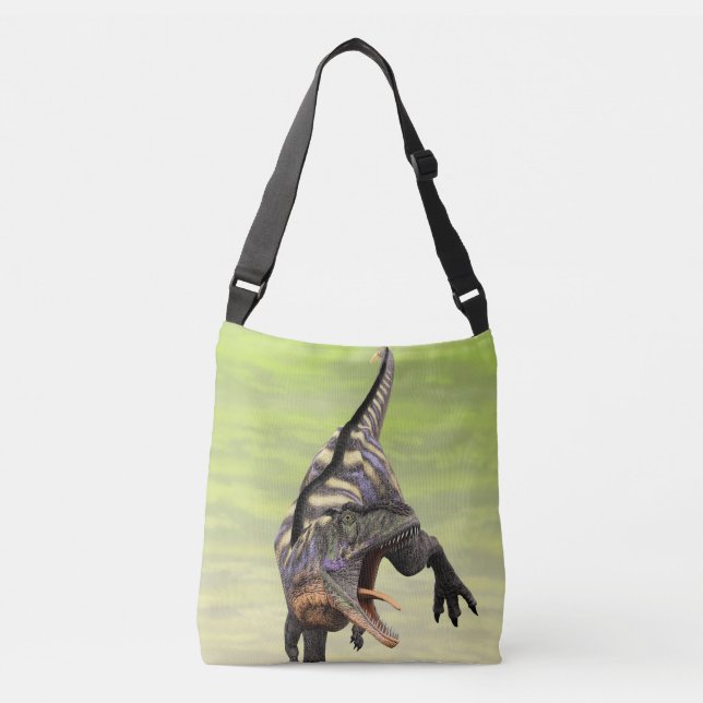 Bolsa Ajustável Arte Divertida de Aucasaurus Rugindo Dinossauro Pr (Frente)