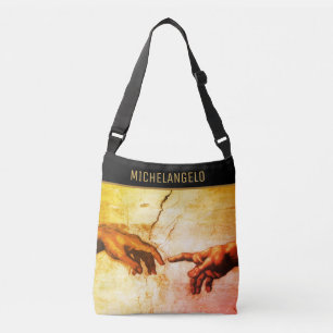 Bolsa Ajustável Arte e Caligrafia Vintage das Mãos de Michelangelo