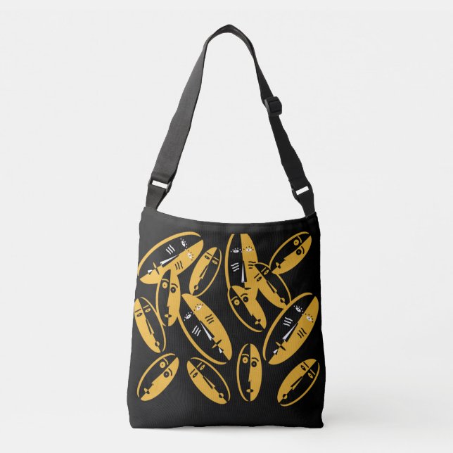 Bolsa Ajustável Arte facial moderna abstrata contemporânea (Frente)