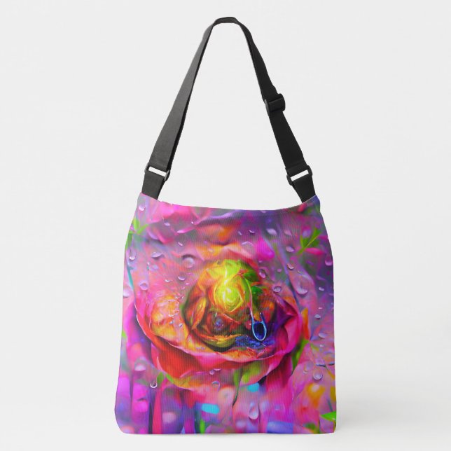 Bolsa Ajustável Arte Floral Surreal (Frente)