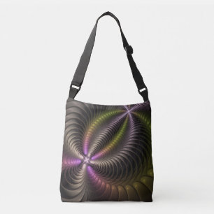 Bolsa Ajustável Arte Fractal 3D Colorida abstrato brilhante