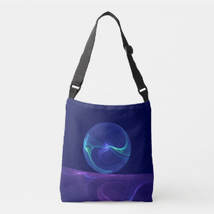 Bolsa Ajustável Arte Fractal Abstrato de Sonho Azul Luminoso