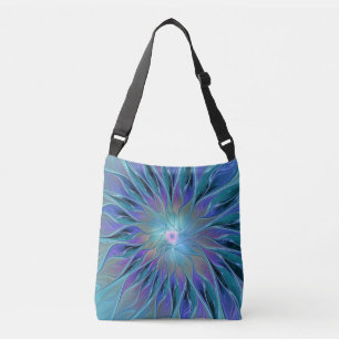 Bolsa Ajustável Arte Fractal Abstrato de Sonho Roxo Azul