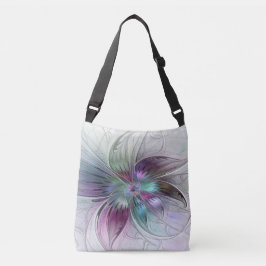 Bolsa Ajustável Arte Fractal Moderna Floral Colorida Abstrato
