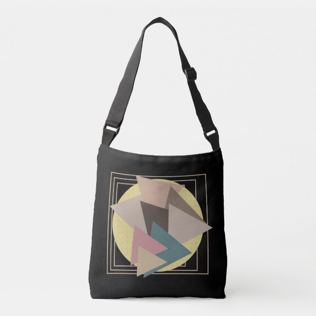 Bolsa Ajustável Arte futurista geométrica abstrato moderna (Frente)