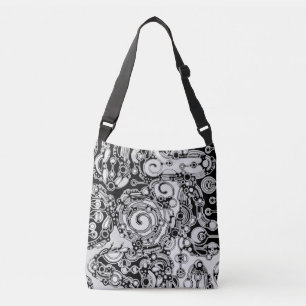 Bolsa Ajustável Arte Geométrica Preta E Branca 3