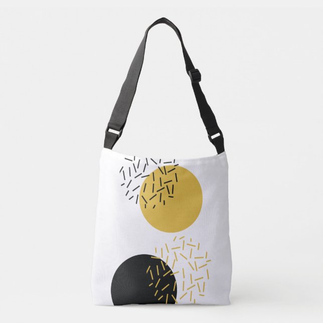 Bolsa Ajustável Arte geométrica urbana simples, moderna e moderna (Frente)