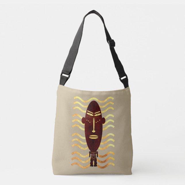 Bolsa Ajustável Arte indígena moderna abstrato africana (Frente)