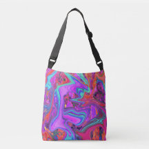 Arte líquida Abstrato cor-de-rosa, azul e laranja