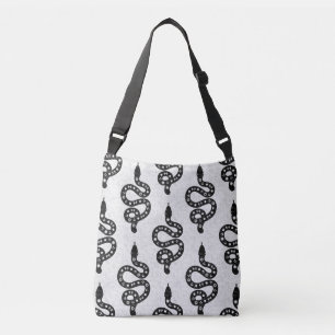 Bolsa Ajustável Arte Popular Texturizado Grungy Witchy Cobra preto