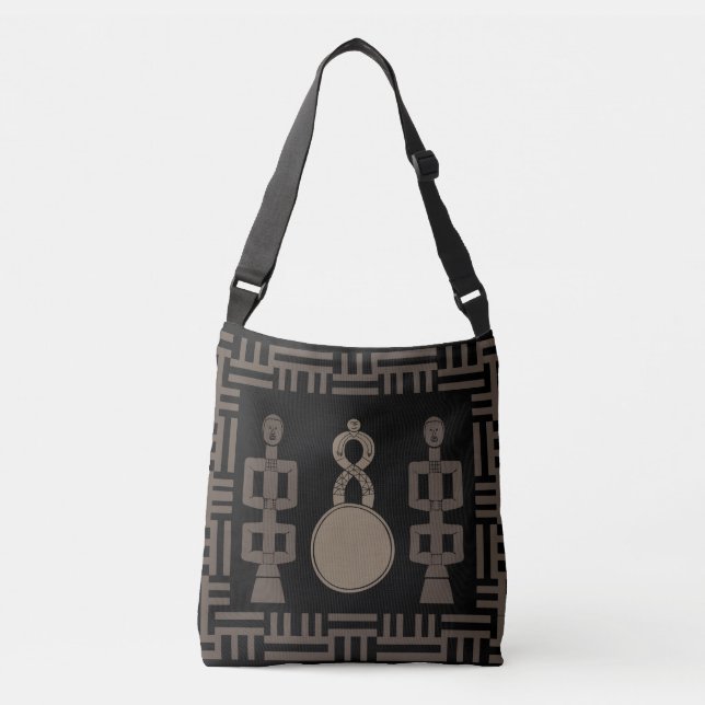Bolsa Ajustável Arte tribal abstrato africana (Frente)
