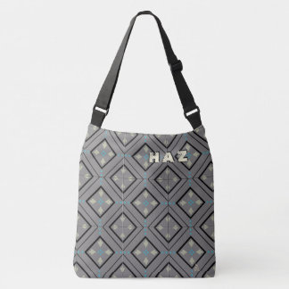 Bolsa Ajustável Artes e Artesanatos de Cinza e preto - Monograma