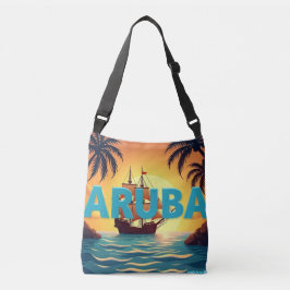 Bolsa Ajustável Aruba sailing ship sunset