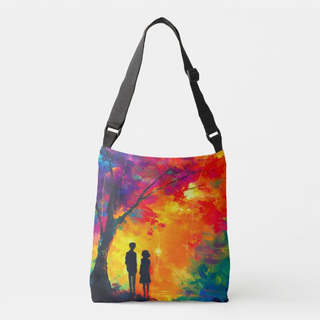 Bolsa Ajustável Árvore Colorida do Amor (Frente)
