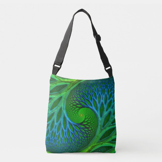 Bolsa Ajustável Árvore De Vida Espiral Fractal (Frente)