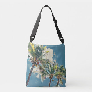 Bolsa Ajustável Árvore tropical azul e verde