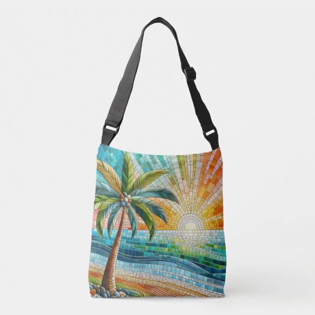 Bolsa Ajustável Árvore Tropical de Praia Sunset (Frente)