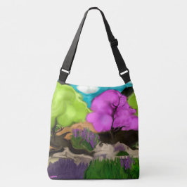Bolsa Ajustável Árvores de Algodão Doce Arte Abstrata