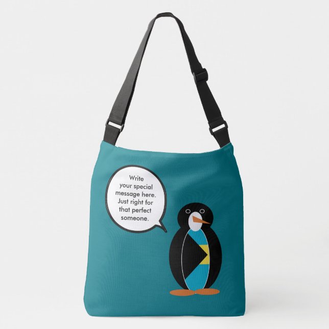 Bolsa Ajustável As Bahamas Falando Ms Penguin  (Frente)