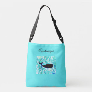 Bolsa Ajustável as baleias de esperma projetam o azul