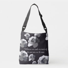 Bolsa Ajustável As Nossas Almas São A Mesma Rosa Branca Estética G