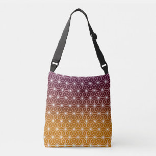 Bolsa Ajustável Asanoha Japonês Impressão tradicional Borgonha e