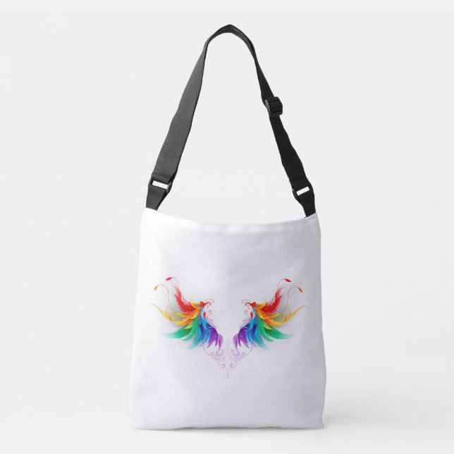 Bolsa Ajustável Asas Fluffy Rainbow (Frente)