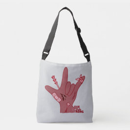 Bolsa Ajustável ASL ILY Design - Love Wounded But Still Strong