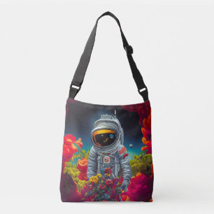 Bolsa Ajustável Astronauta Colorida no Espaço com Trabalho de arte