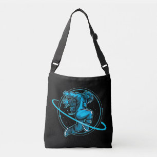 Bolsa Ajustável Astronauta Jumping Dançando em torno de Saturno Tr