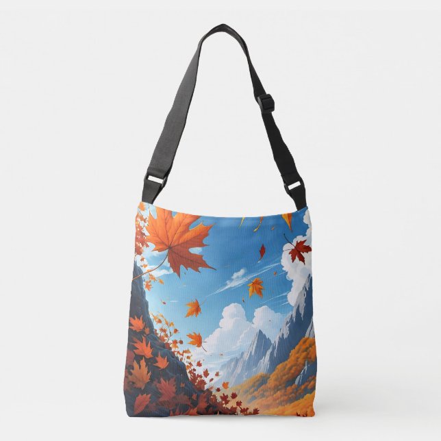 Bolsa Ajustável Authumn leaves blue (Frente)