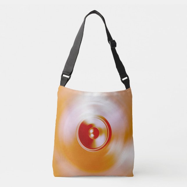 Bolsa Ajustável Auto-falante de música vermelha giratória (Frente)