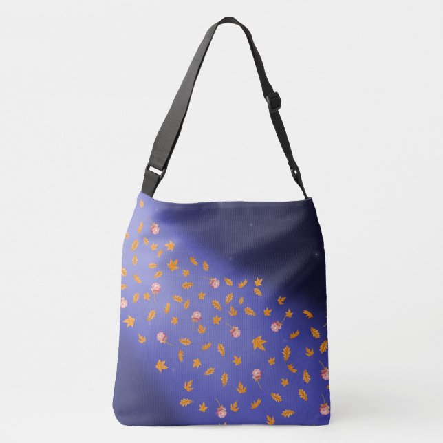 Bolsa Ajustável Autumn Leaves & Rosa Night Sky (Verso)