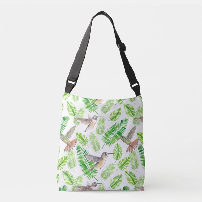 Bolsa Ajustável Aves de capoeira e folhas tropicais (Frente)