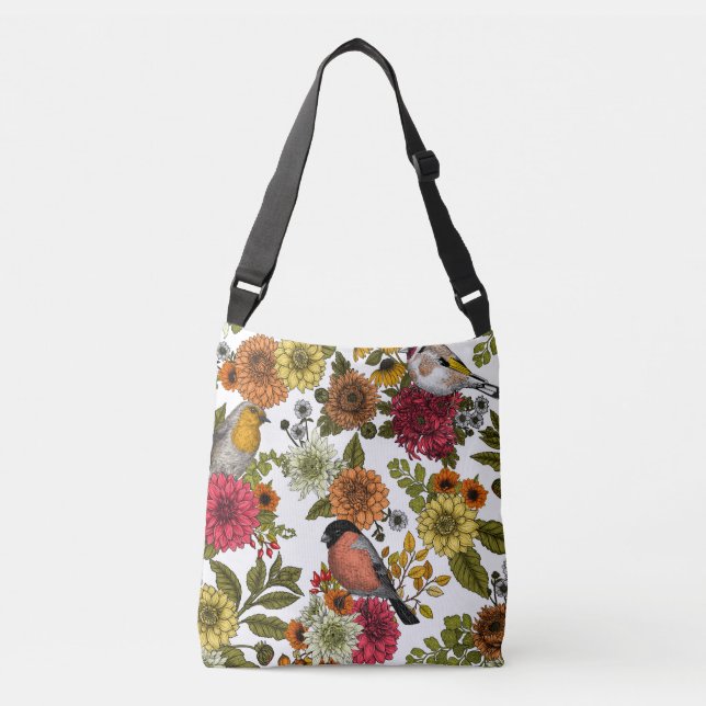 Bolsa Ajustável Aves e flores do jardim 1 (Frente)