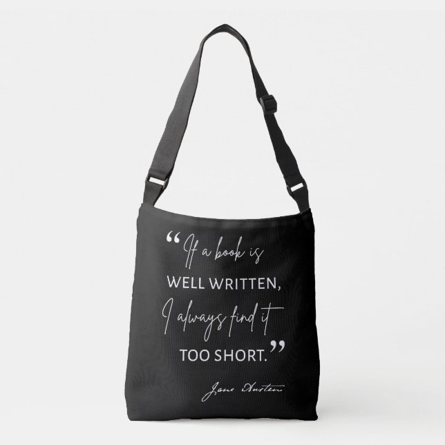 Bolsa Ajustável Avid Reader II - Cotação Jane Austen (Frente)