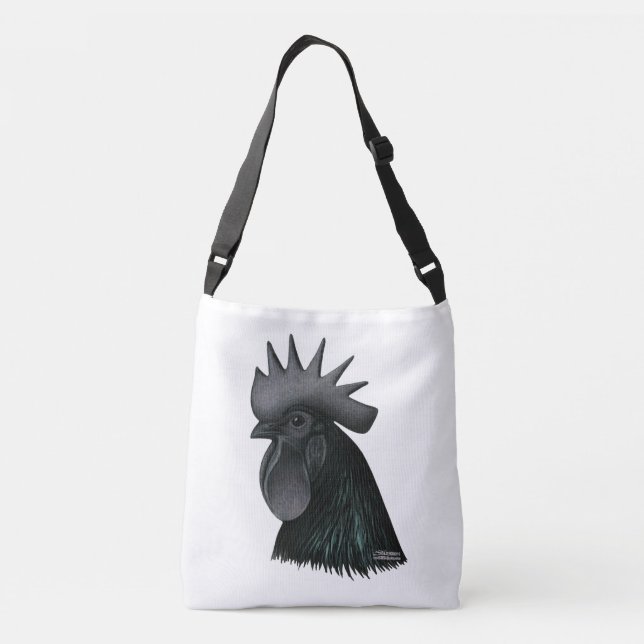 Bolsa Ajustável Ayam Cemani Rooster Head (Verso)