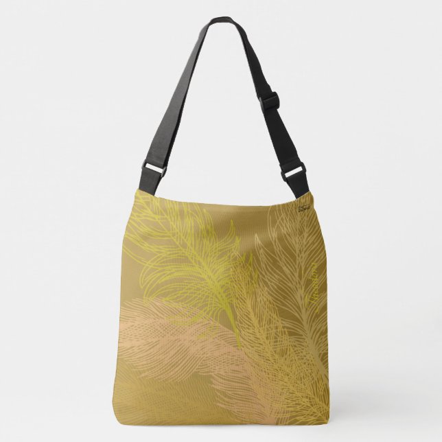 Bolsa Ajustável Azeitona Dourada Elegante (Frente)