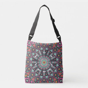 Bolsa Ajustável Aztec Geométrico: Padrão Colorido do Círculo