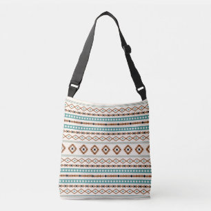 Bolsa Ajustável Aztec Teal Terracotta Black Cream Padrão Misto