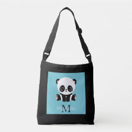 Bolsa Ajustável Azul de bolha personalizada Panda branca monograma